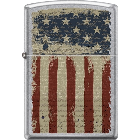 Zippo 2024 Zippo Custom Street Chrome Aged American Patriotic ZIP-207CI018425